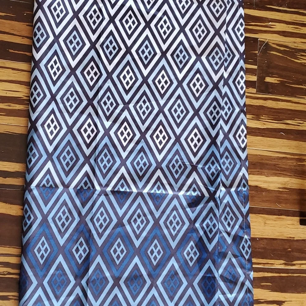 Blue shower curtain